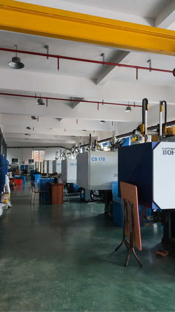 Injection molding equipment used for appliance component production